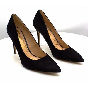 Sam Edelman Black Suede Pointed-Toe Stilettos